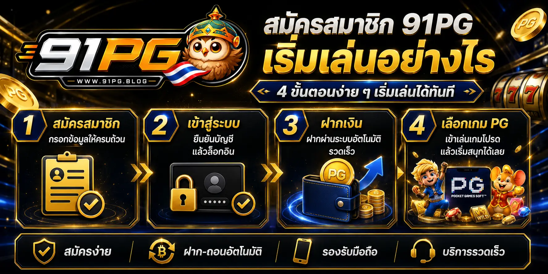 สมัครสมาชิก 91PG เริ่มเล่นอย่างไร